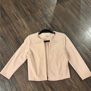 Philosophy Dusty Blush Pink Open-Front Cropped Jacket